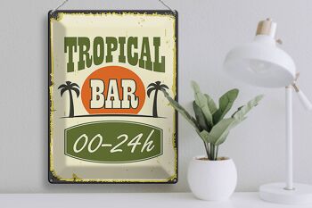 Plaque en tôle 30x40cm Tropical Bar 00 - 24 h 3