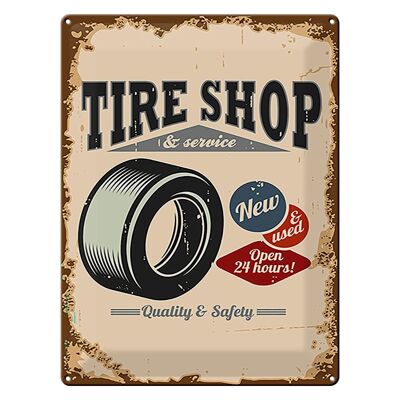 Cartel de chapa Retro, 30x40cm, tienda de neumáticos, servicio de neumáticos