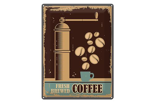 Blechschild Retro 30x40cm Kaffee Coffee fresh brewed