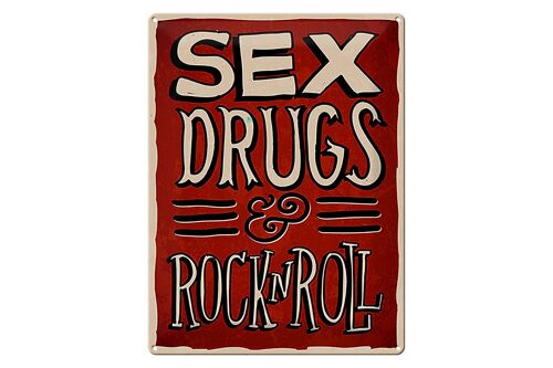 Blechschild Spruch 30x40cm Sex drugs Rock n Roll