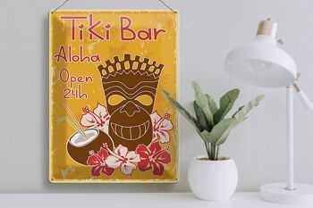 Plaque en tôle 30x40cm Tiki Bar Aloha Hawaii 3