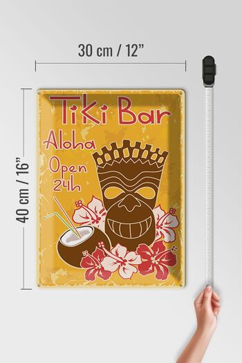 Plaque en tôle 30x40cm Tiki Bar Aloha Hawaii 4