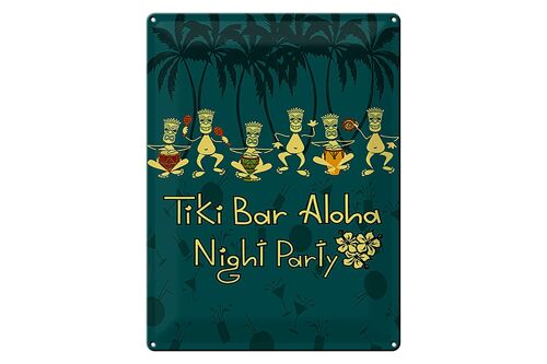 Blechschild 30x40cm Tiki Bar Aloha Night Party
