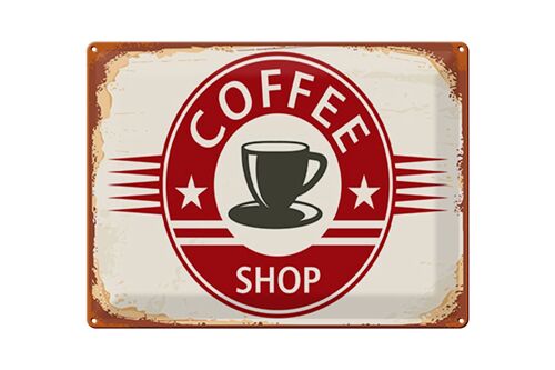 Blechschild Retro 40x30cm Coffee Shop Kaffee Tasse