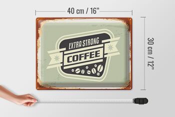 Plaque en tôle café 40x30cm café extra fort 4