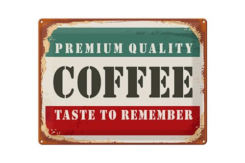 Blechschild Retro 40x30cm Premium Quality Coffee Kaffee