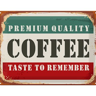 Blechschild Retro 40x30cm Premium Quality Coffee Kaffee