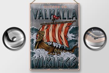Plaque en tôle bateau 30x40cm Valhalla Vikings 2
