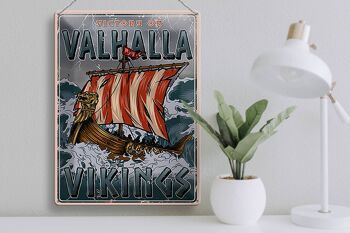 Plaque en tôle bateau 30x40cm Valhalla Vikings 3