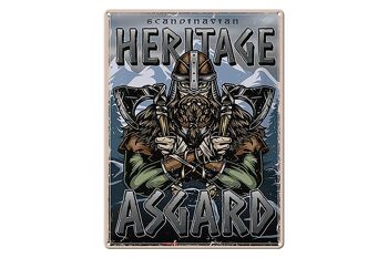 Plaque en tôle Viking 30x40cm Heritage Asgard Scandinave 1