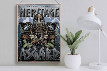 Plaque en tôle Viking 30x40cm Heritage Asgard Scandinave 3