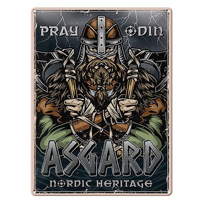 Cartel de chapa Vikingo 30x40cm Asgard Nordic Heritage
