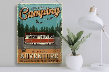 Panneau en étain rétro 30x40cm, Camping d'été, aventure, camping-car 3