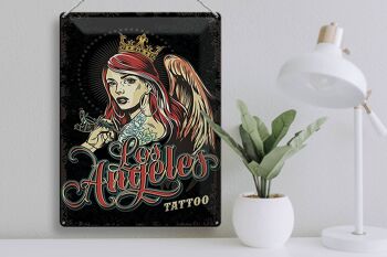Plaque en tôle Pinup 30x40cm Tattoo Los Angeles 3