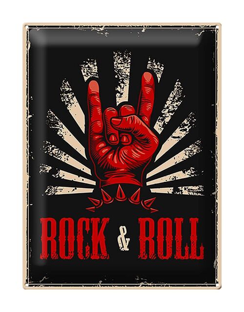 Blechschild Retro 30x40cm Rock & Roll Musik