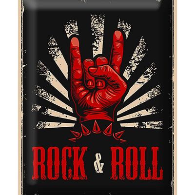 Blechschild Retro 30x40cm Rock & Roll Musik