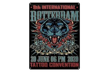 Plaque en tôle tatouage 30x40cm Convention de Rotterdam 20 juin 1