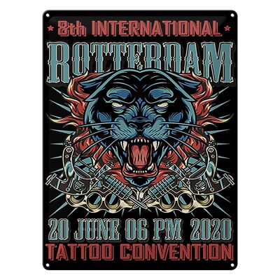 Blechschild Tattoo 30x40cm Rotterdam Convention 20 june