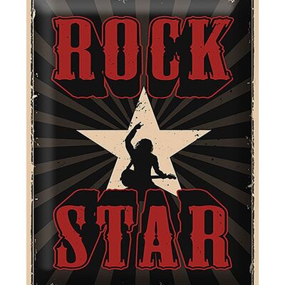 Blechschild Retro 30x40cm Rock Star Musik