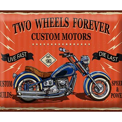 Cartel de chapa Retro 40x30cm Motores personalizados de motocicleta retro