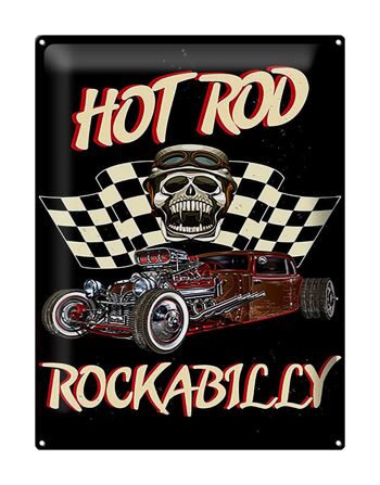 Plaque en tôle voiture 30x40cm hot rod rockabilly 1