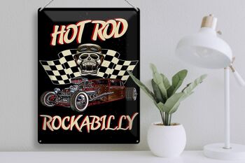 Plaque en tôle voiture 30x40cm hot rod rockabilly 3