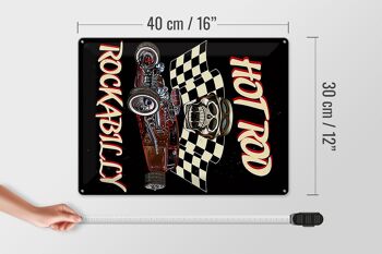 Plaque en tôle voiture 30x40cm hot rod rockabilly 4