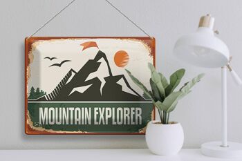 Plaque en tôle rétro 40x30cm Mountain Explorer 3