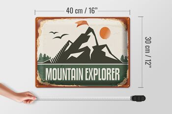 Plaque en tôle rétro 40x30cm Mountain Explorer 4