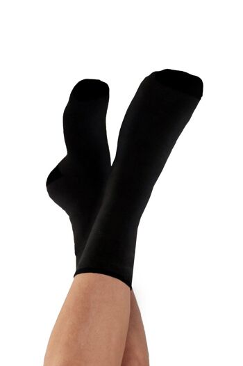 9315 | Chaussettes Terry unisexes - Noir (Pack de 6) 3