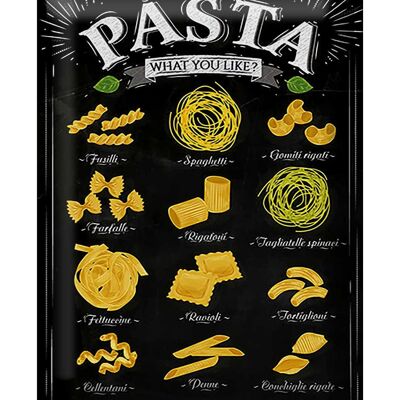 Cartel de chapa pasta 30x40cm pasta lo que te gusta la comida