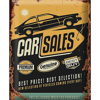 Tin sign Retro 30x40cm Car Sales best price Auto