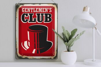 Plaque en étain rétro 30x40cm Gentlemen's Club Men 3
