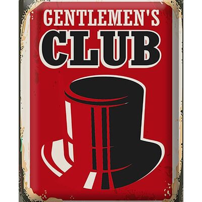 Cartel de chapa Retro 30x40cm Club de caballeros Hombres