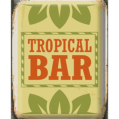 Cartel de chapa 30x40cm Tropical Bar Verano