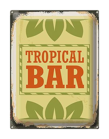 Plaque en tôle 30x40cm Tropical Bar Summer 1