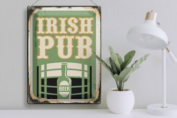Signe en étain rétro 30x40cm, Pub irlandais, bière, alcool 3