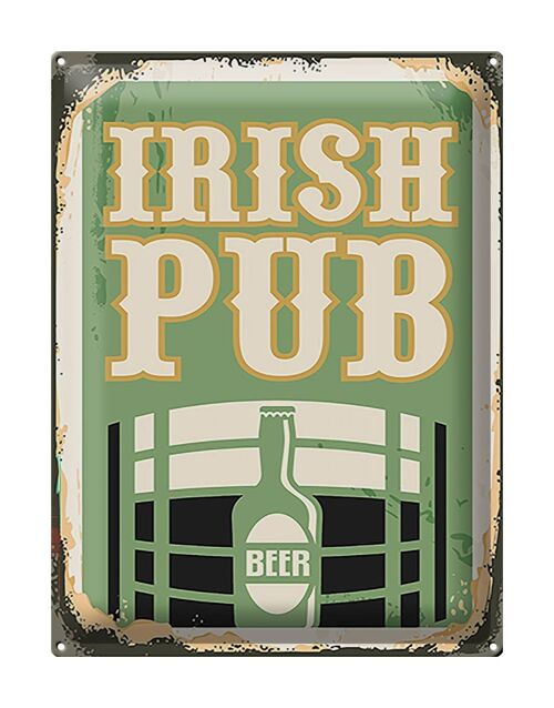 Blechschild Retro 30x40cm Irish pub Beer Bier Alkohol