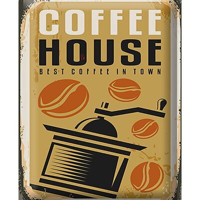 Blechschild Retro 30x40cm Kaffee Coffee House best in town