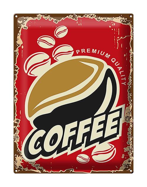 Blechschild Retro 30x40cm Kaffee Premium Quality Coffee