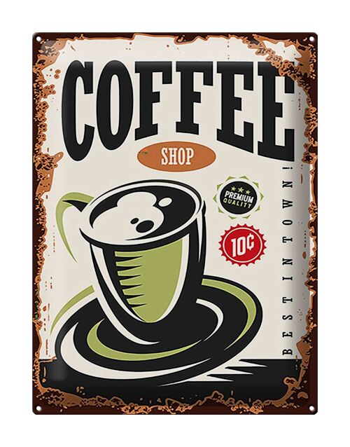 Blechschild Retro 30x40cm Kaffee Coffee Shop premium