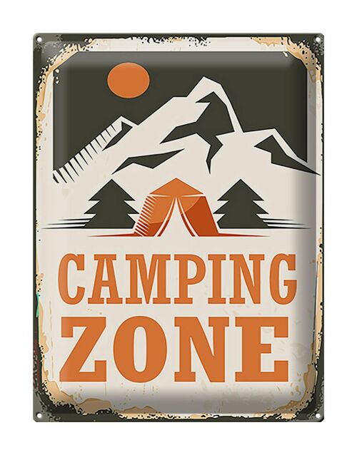 Blechschild Camping 30x40cm Camping Zone Outdoor