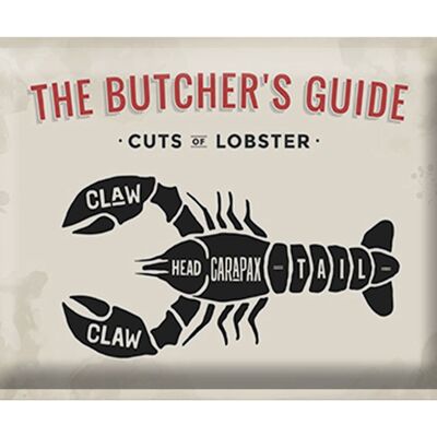 Metal sign Lobster 40x30cm cuts of Lobster