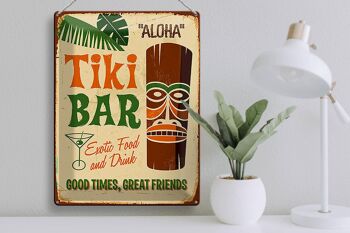 Plaque en tôle 30x40cm Tiki Bar Aloha Exotic Food 3