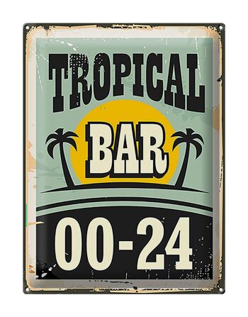 Plaque en tôle 30x40cm Tropical Bar Retro 00-24 1