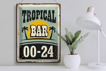 Plaque en tôle 30x40cm Tropical Bar Retro 00-24 3