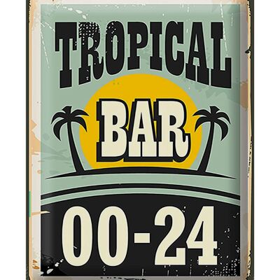 Targa in metallo 30x40 cm Tropical Bar Retro 00-24