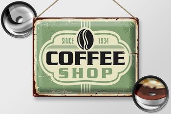 Plaque en étain rétro 40x30cm, café, café depuis 1934 2