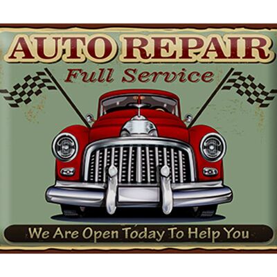 Blechschild Retro 40x30cm Auto repair full Service