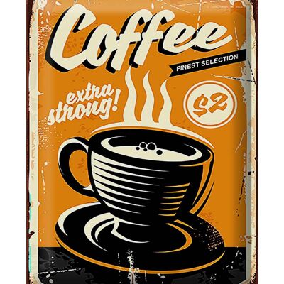 Blechschild Retro 30x40cm extra strong Coffee Kaffee